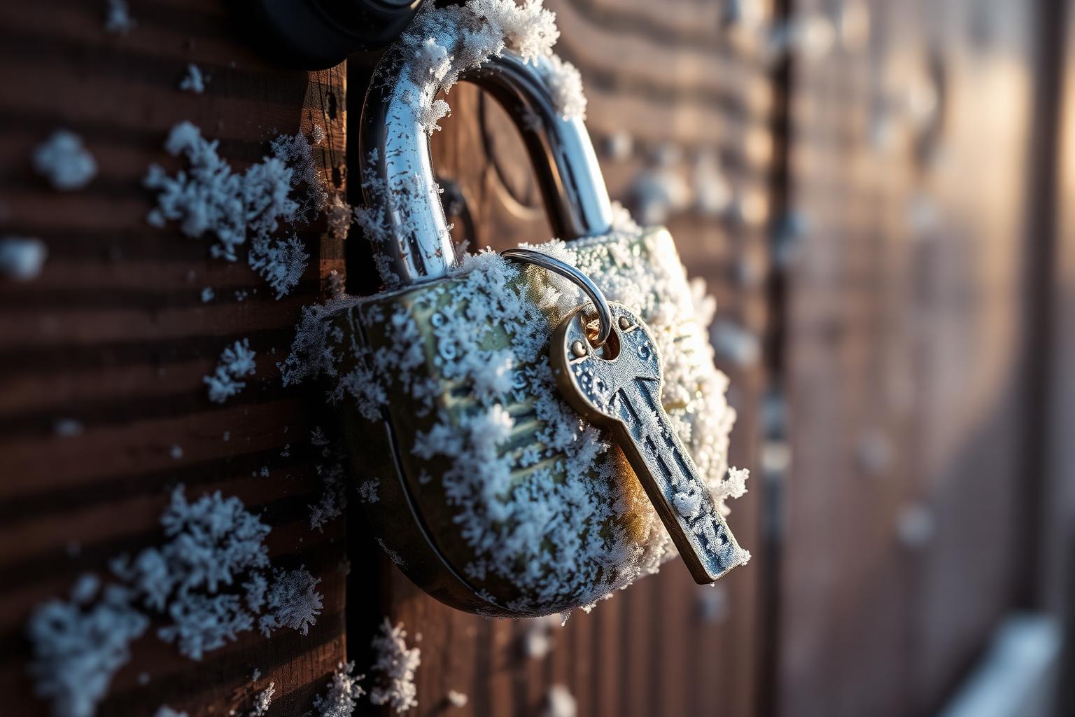 Bevroren slot in de winter: wat doet u (niet)